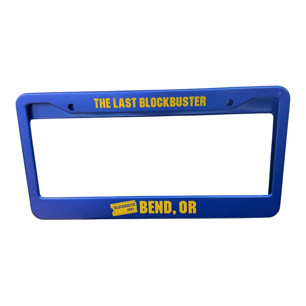 The‎ Last Blockbuster Bend Oregon Blue License Plate Frame Souvenir Retro